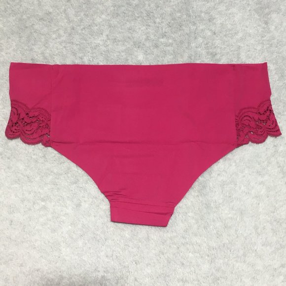 Auden Women's 3 pack Hipster Underwear XL Lace Accents Pink Peach Brown - Picture 3 of 10